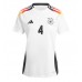 Germany Jonathan Tah #4 Replica Home Shirt Ladies Euro 2024 Short Sleeve